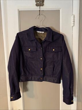 Mayda Cisneros Midnight Blue Jacket with Hold Metallic Detailing Size S/M